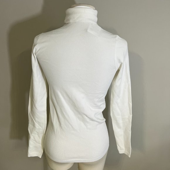 NWT STELLA MCCARTNEY Compact Knit Turtleneck Sweater in Optical White (6) - Picture 7 of 13